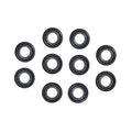 Set of 10 black rubber oil drain plug gasket rings, M12