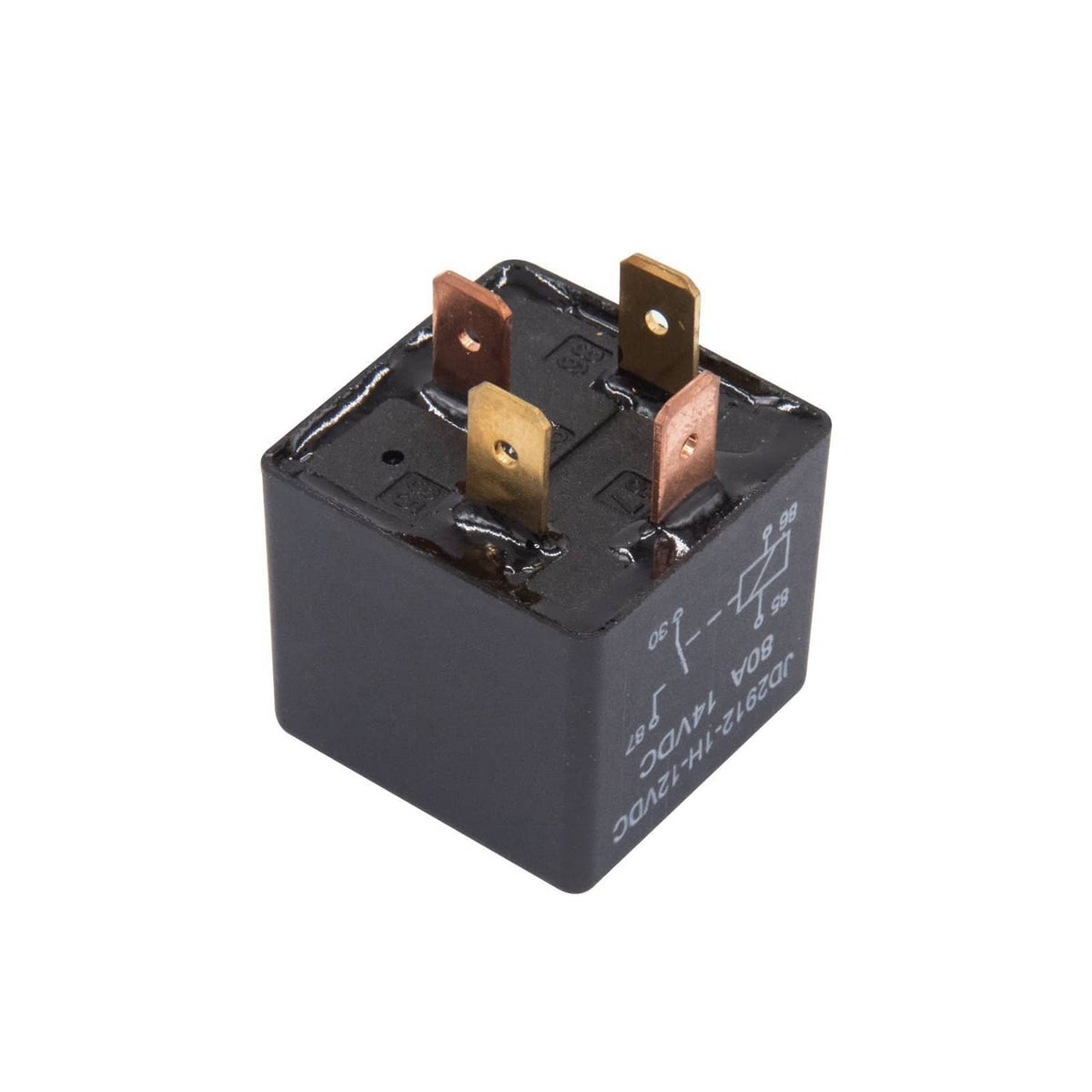 Air suspension compressor pump relay module with black plastic housing and copper contacts