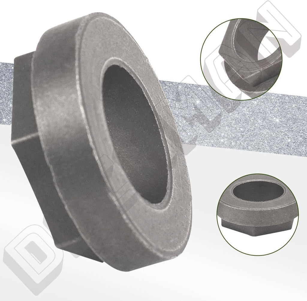 Steering shaft bushing, dark gray hex sleeve with recessed center opening