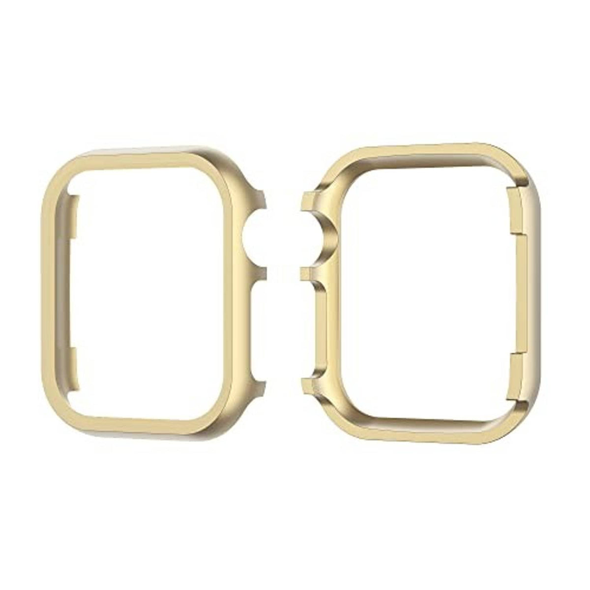 Gold aluminum bumper case for Apple Watch 38mm, two-piece protective frame