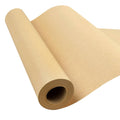 Brown kraft paper wrapping roll, open cardboard tube center
