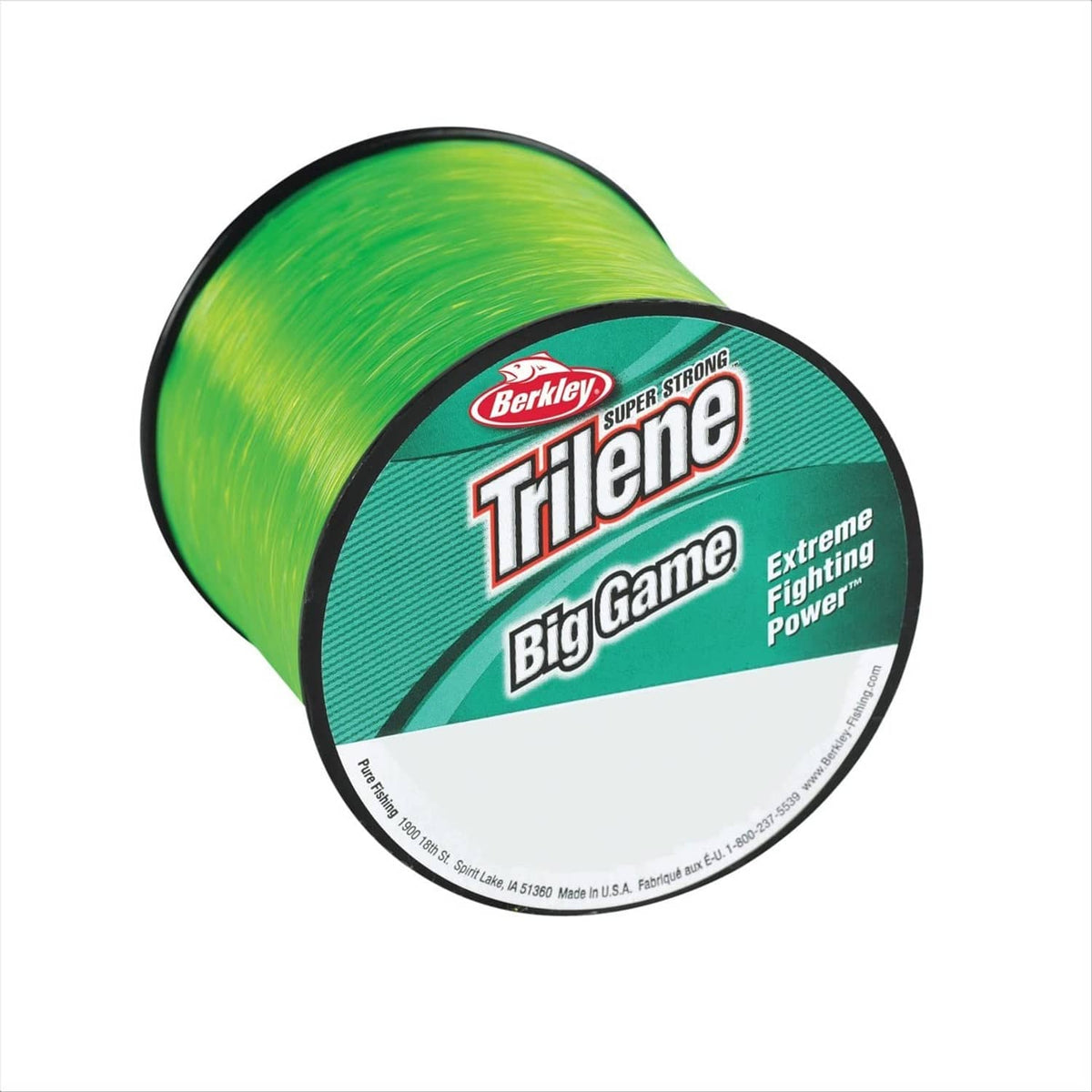 Green Berkley Trilene Big Game fishing line spool