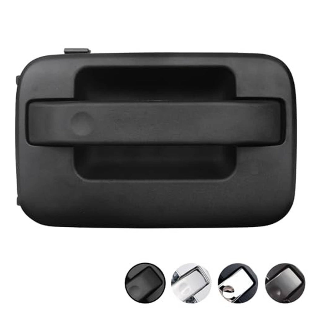 Black outside door handle cover with rectangular recess, right-side front/rear fitment