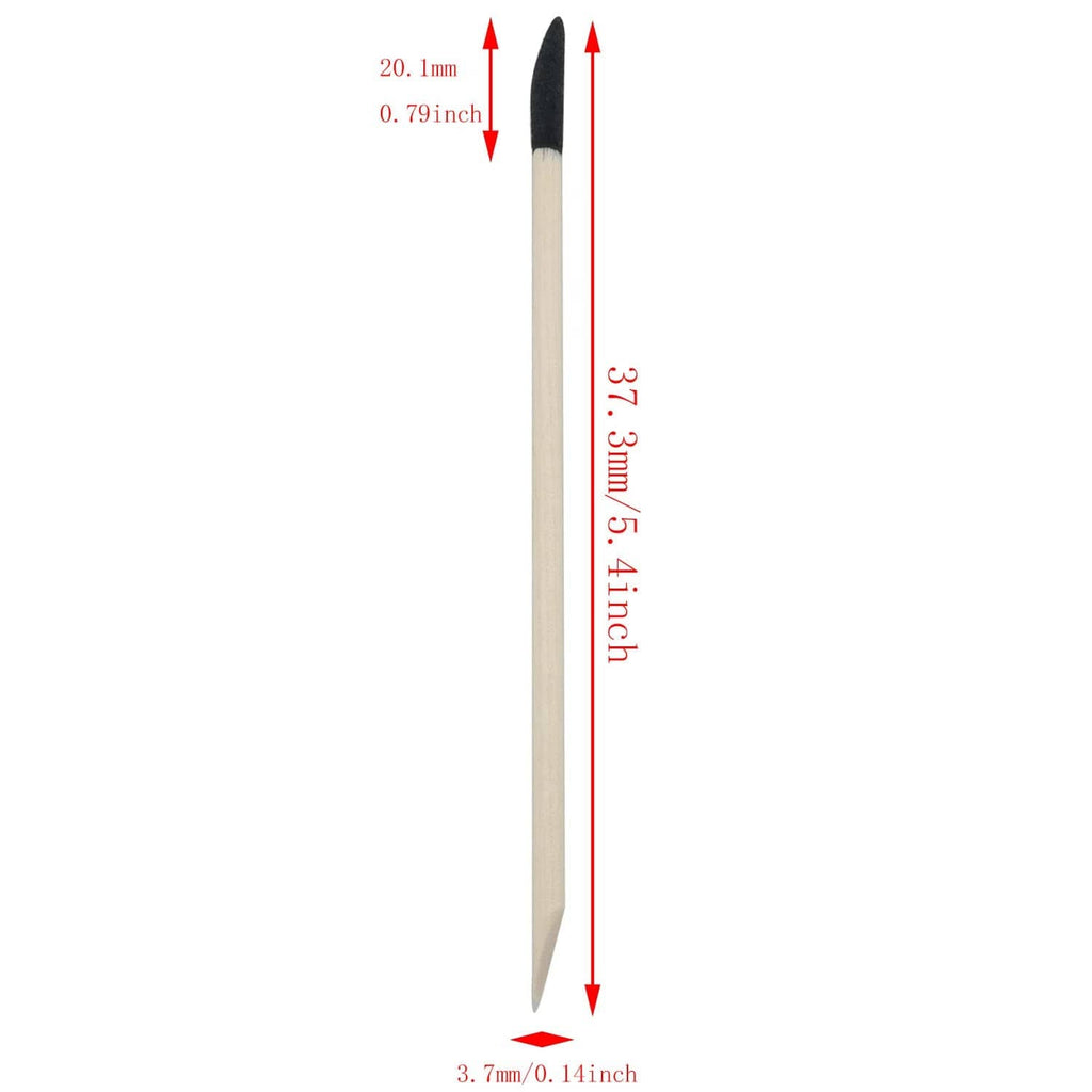 Sanding stick, 37.3mm long, black abrasive tips on both sides, slanted