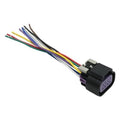 8-wire throttle body connector pigtail harness with black plug and multi-color wires