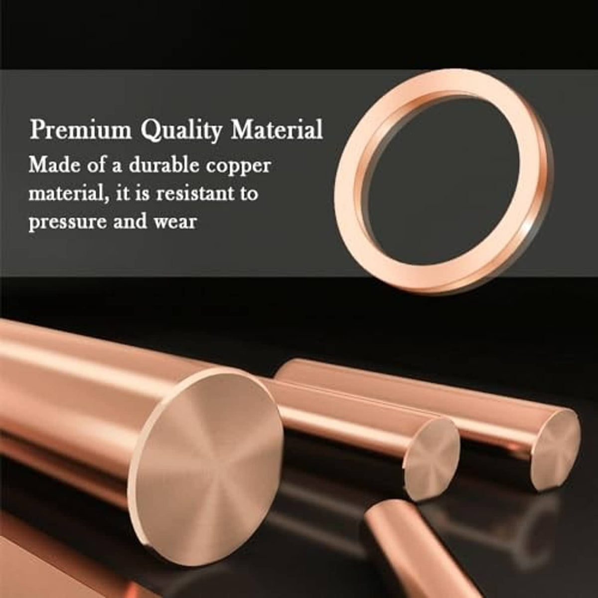 Copper oil drain plug crush washer ring for oil pan, single flat seal