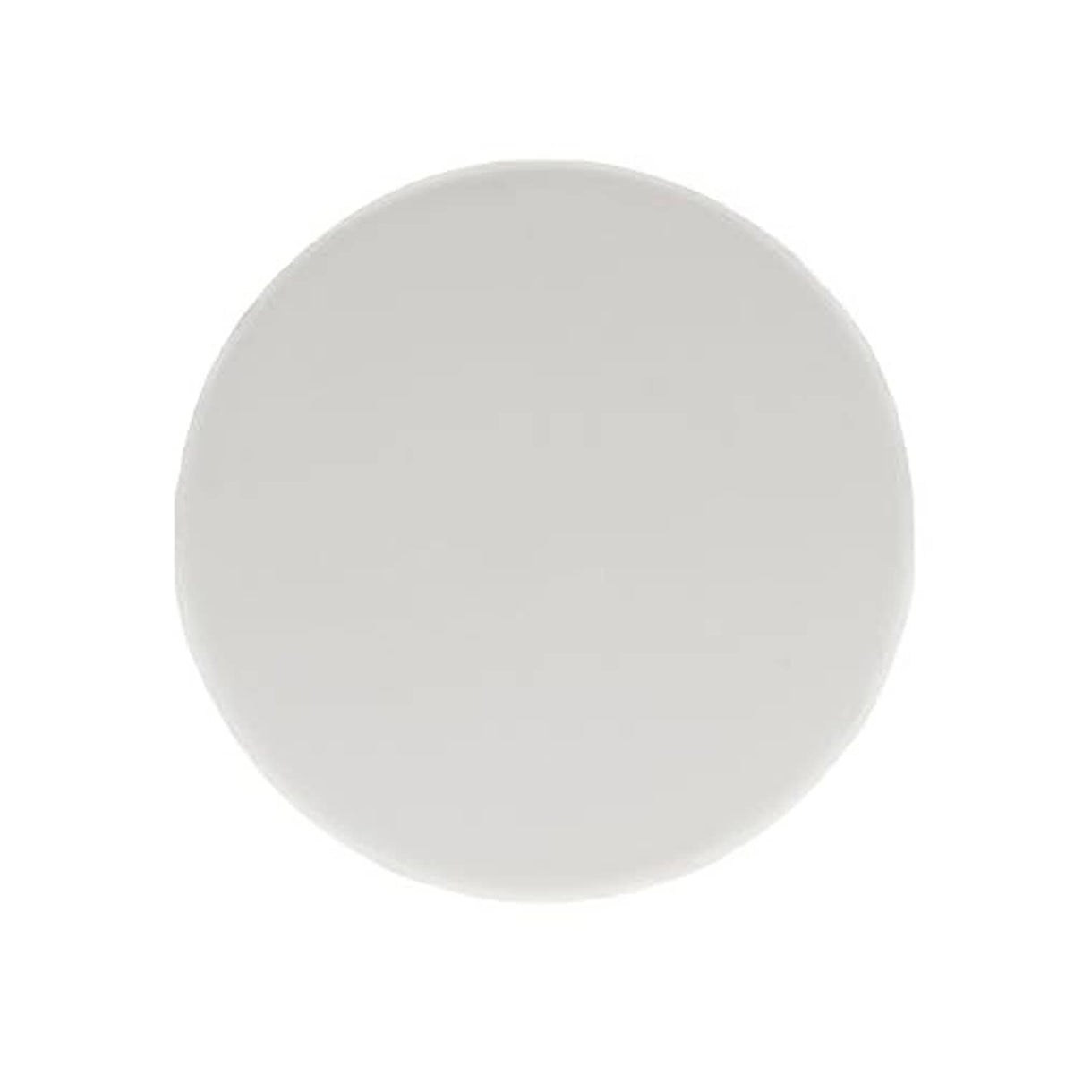 White PVC pipe end cap plug, circular flat top for closing pipe ends