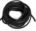Black flat leather cord braiding string, coiled bundle with multiple thickness lines