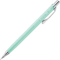 Mint green mechanical pencil with silver metal tip and clip