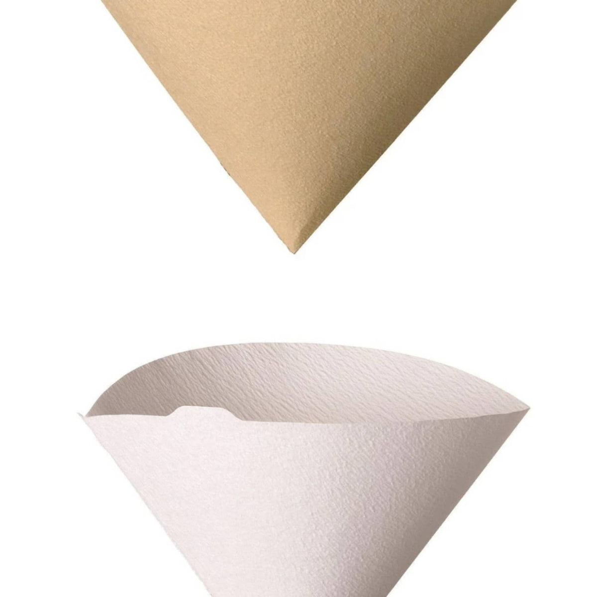 White V60 paper filter cone, Size 02, close-up