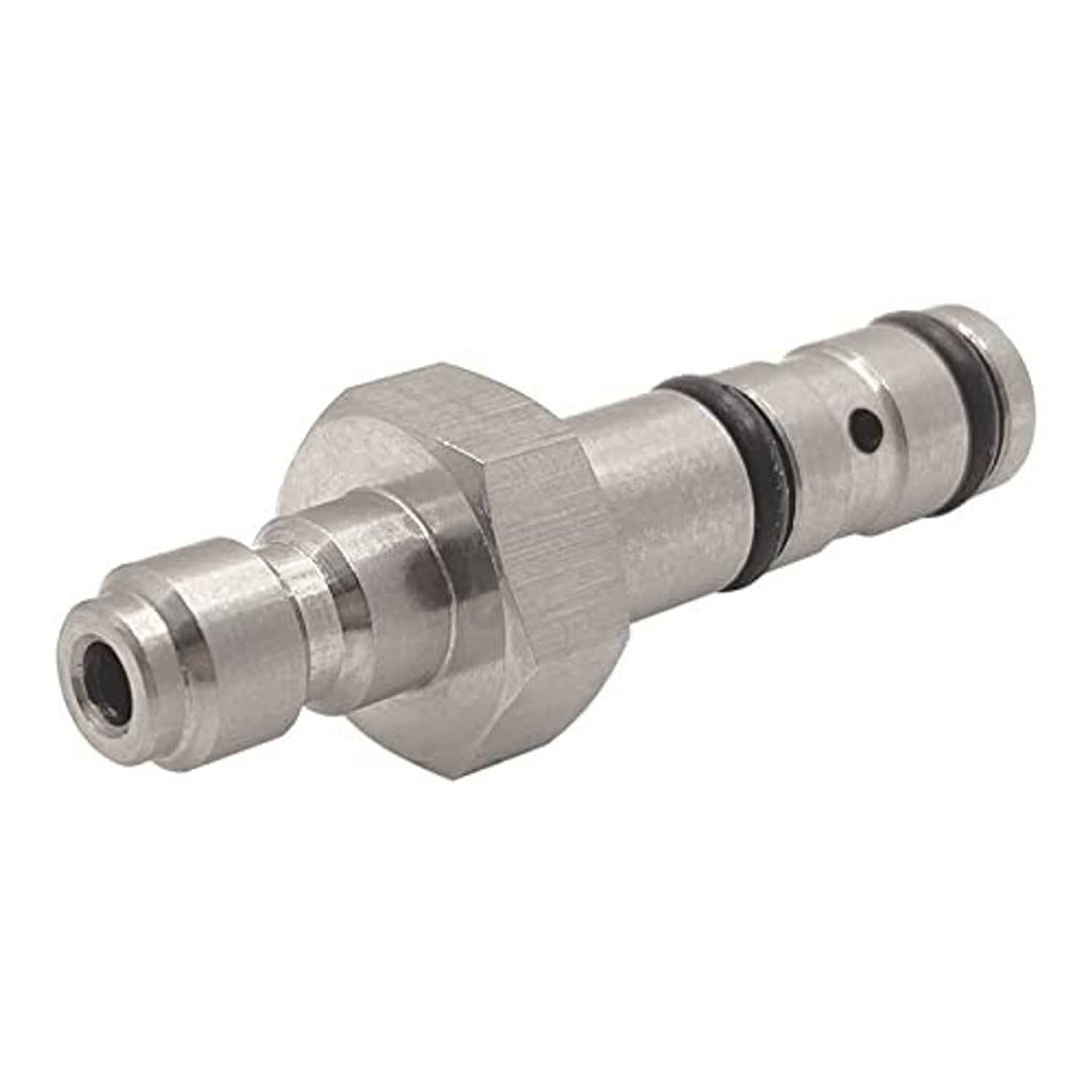 Quick-filling probe with angled connector, hex body, and rubber O-ring grooves