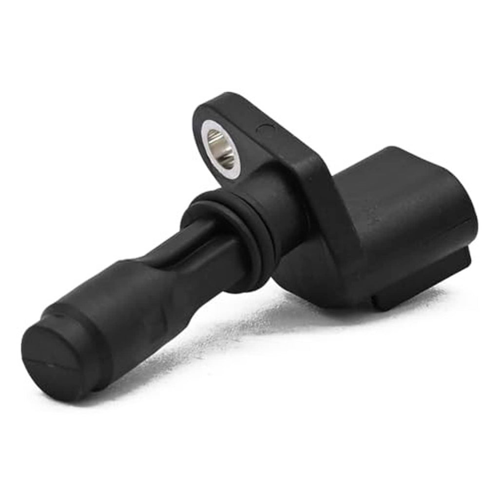 Black camshaft position sensor with metal contact ring and inline connector