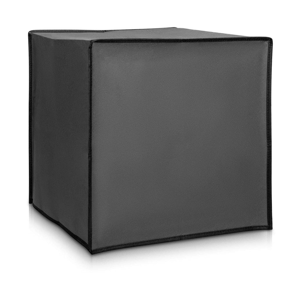 Dark fabric protective cover case with fold-over panels, rectangular Thermomix fit