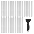 Transparent anti-slip tub shower strips, textured surface pieces