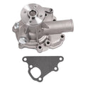 Water pump assembly with mounting flange and included gasket, silver metal finish