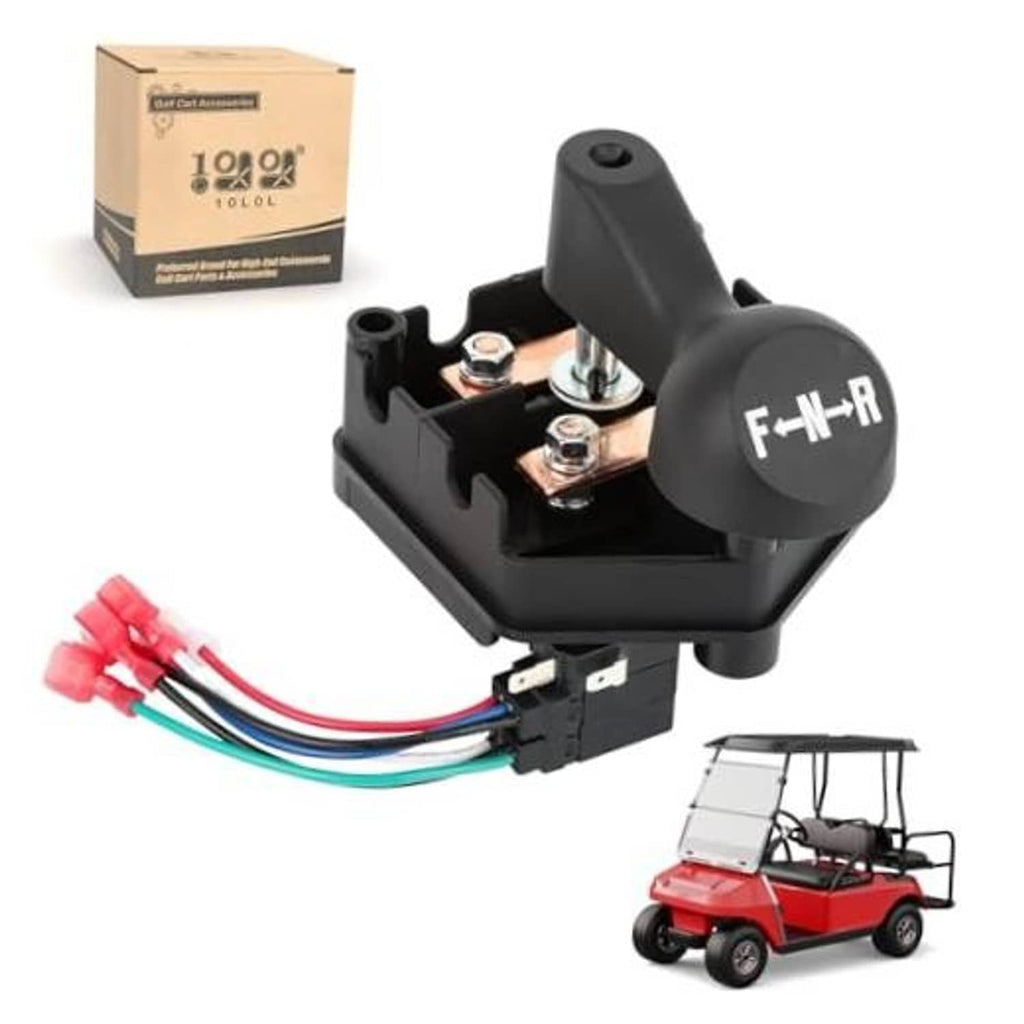 Black forward-neutral-reverse switch with round knob and wire connector block
