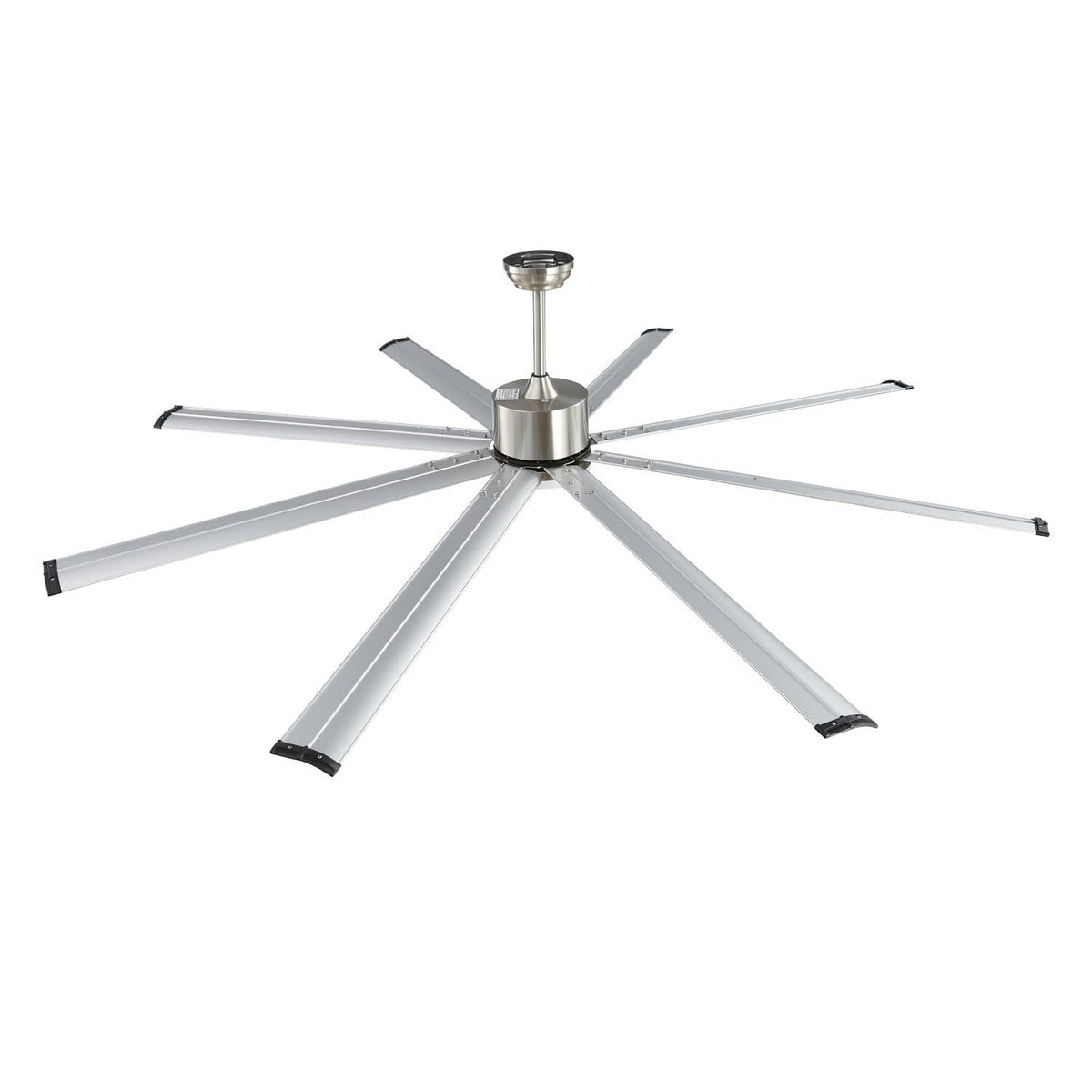 Brushed nickel ceiling fan with 8 blades and integrated light kit
