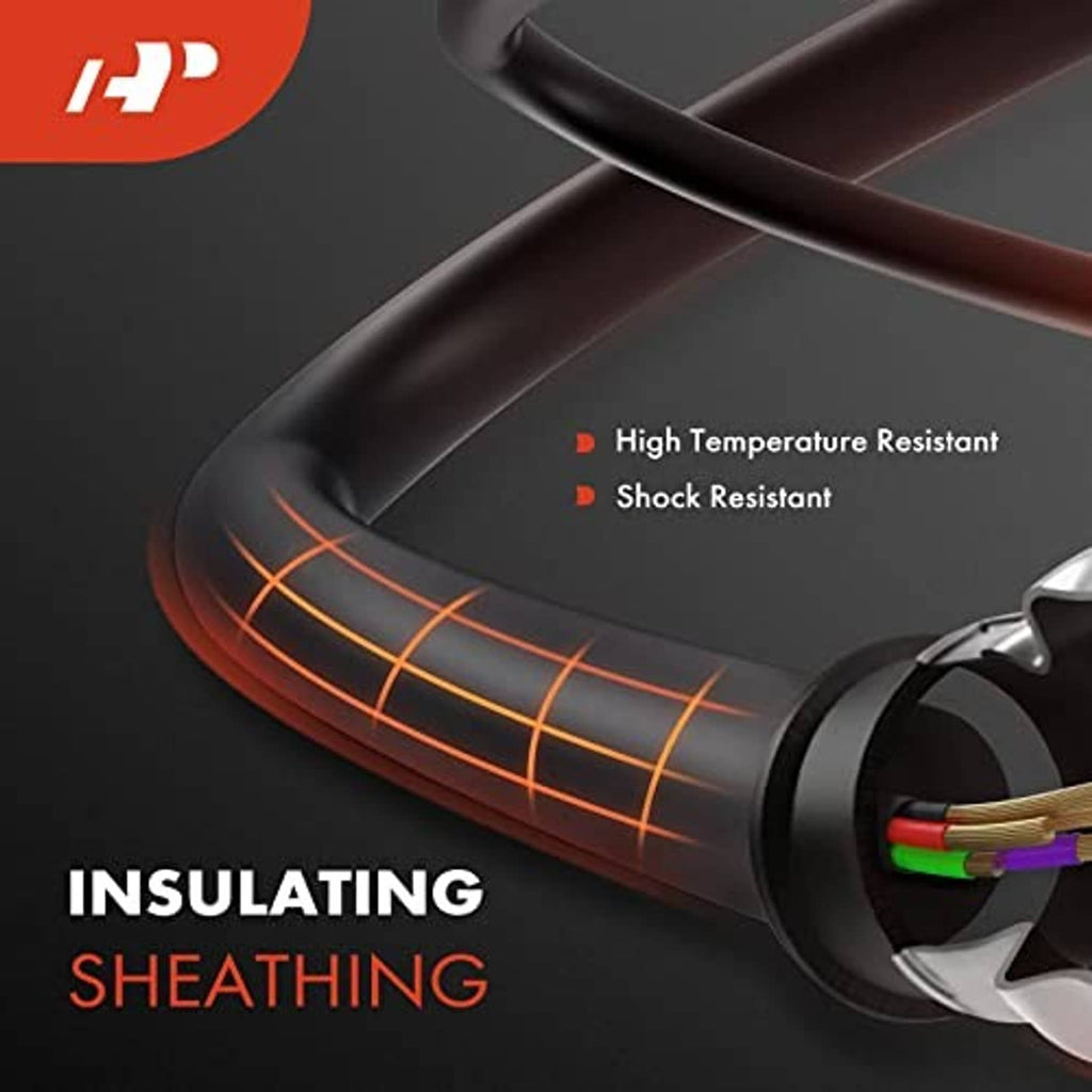 Heated oxygen sensor cable with insulated protective sheathing for heat and impact resistance