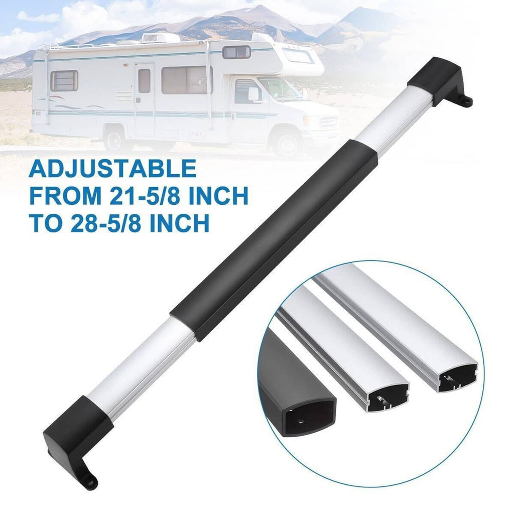 Adjustable RV screen door cross bar handle, 21-5/8 to 28-5/8 inch width
