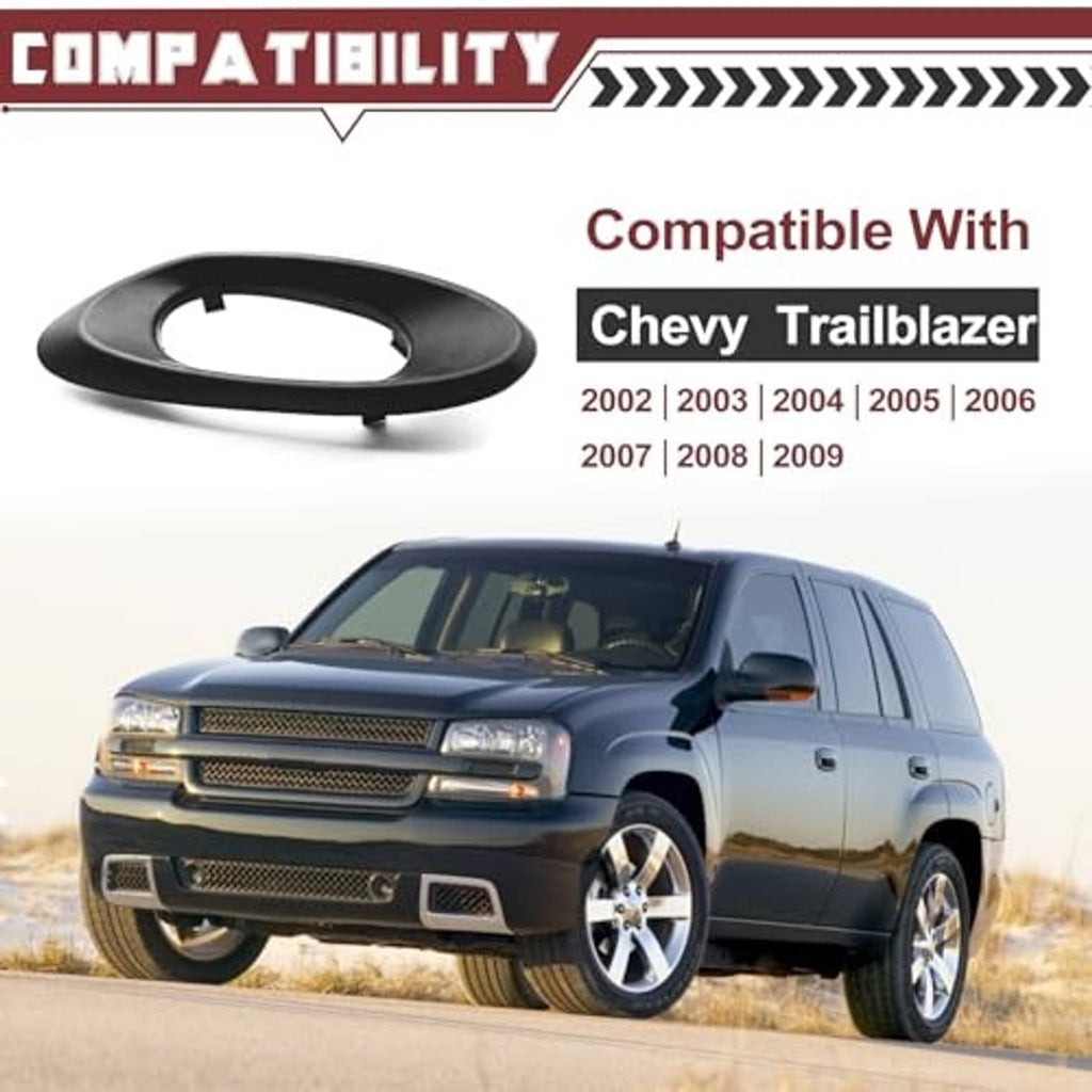 Left interior door handle trim bezel cover, black oval bezel for dashboard door panel