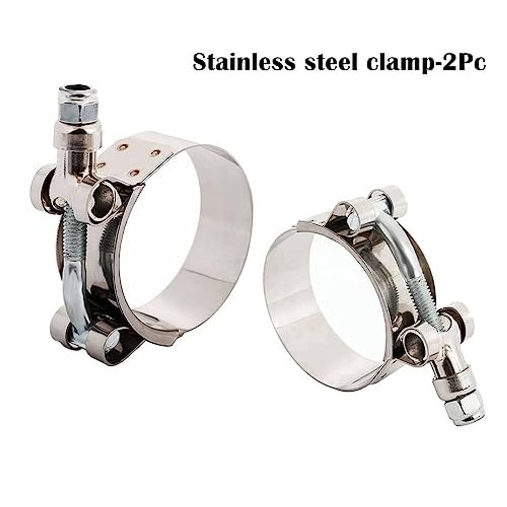 Stainless steel hose clamps for reducer, two-piece set with bolts