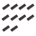 10-pack 74LS series BCD-to-7-segment decoder logic ICs, black DIP packages
