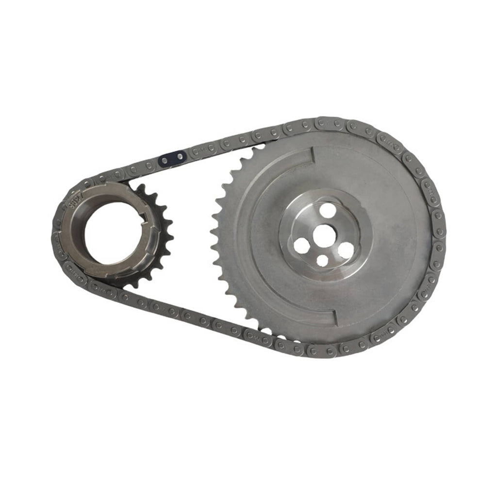 Timing chain kit with cam sprocket wheel and black roller chain loop
