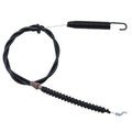 Black deck engagement cable with coiled spring and looped end hooks