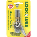 Metal grease coupler with lock-on Zerk fitting, sold in blister pack