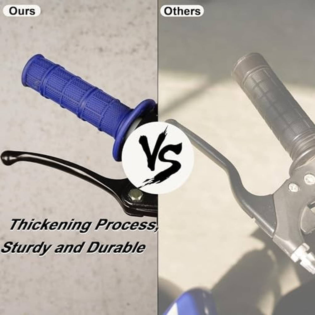 Brake lever comparison: black lever versus silver lever on handlebars