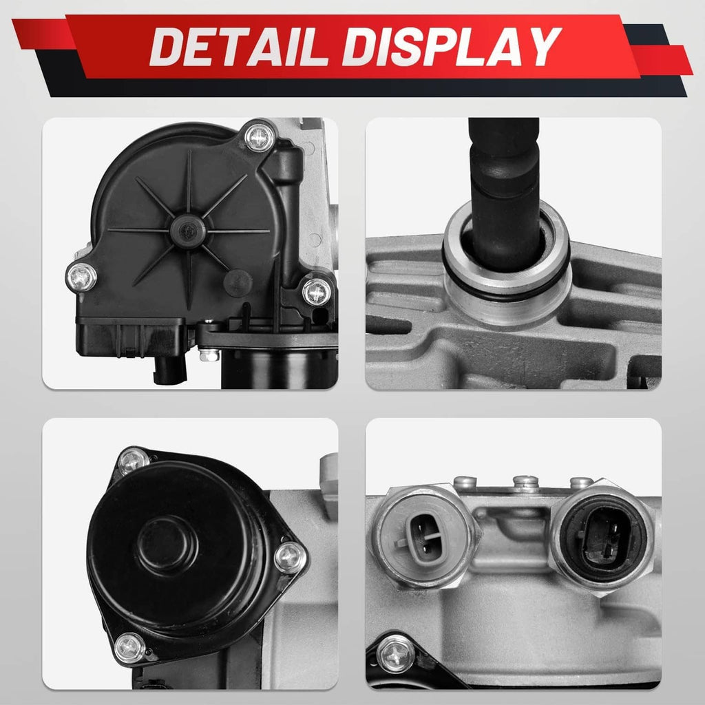 Transfer case actuator motor with black housing and silver mounting bracket