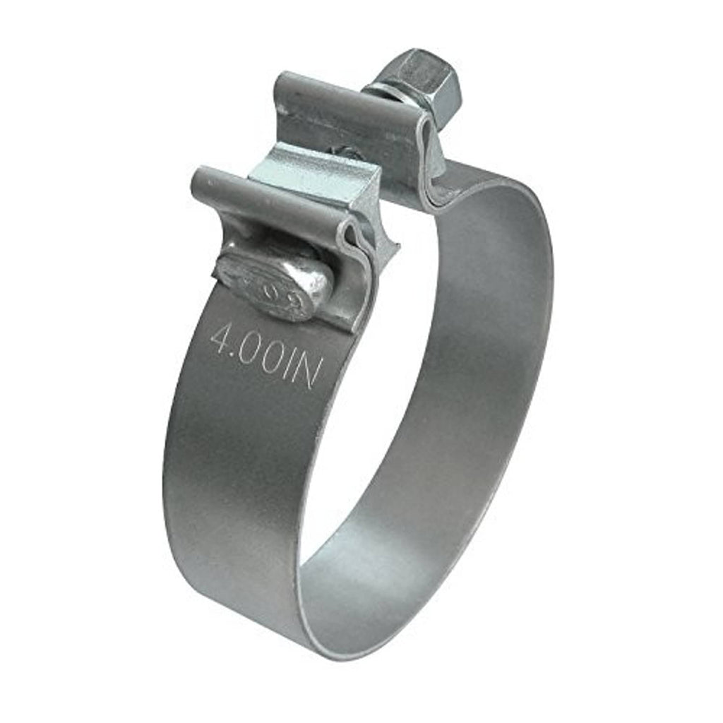 4-inch narrow band exhaust clamp, steel band with bolt and tightening hardware