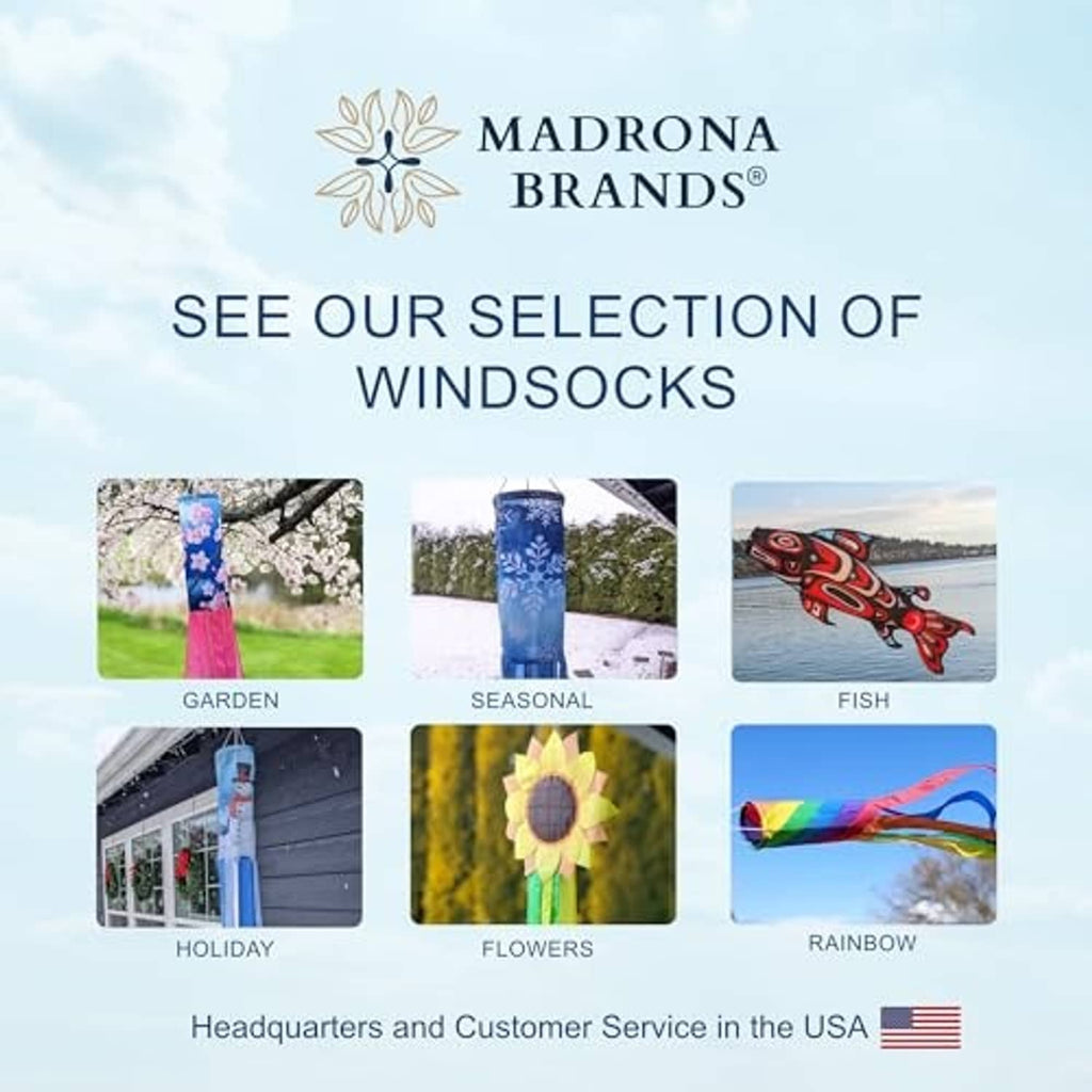 Butterfly windsock assortment graphic with hanging windsock silhouettes