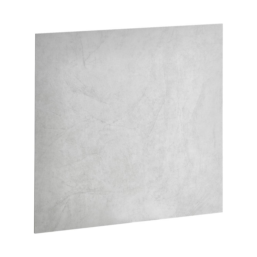 Square PVC ceiling tile panel, white marble-look finish with subtle gray veining
