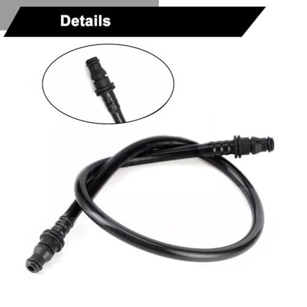 Black coolant hose assembly with two ribbed connector ends