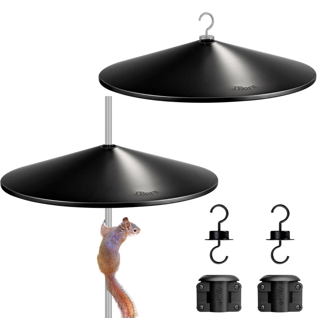 Black metal hanging baffle, 2-pack, with hooks and pole mounting brackets