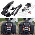 Black rear fender fascia kit with integrated LED tail light and mounting hardware
