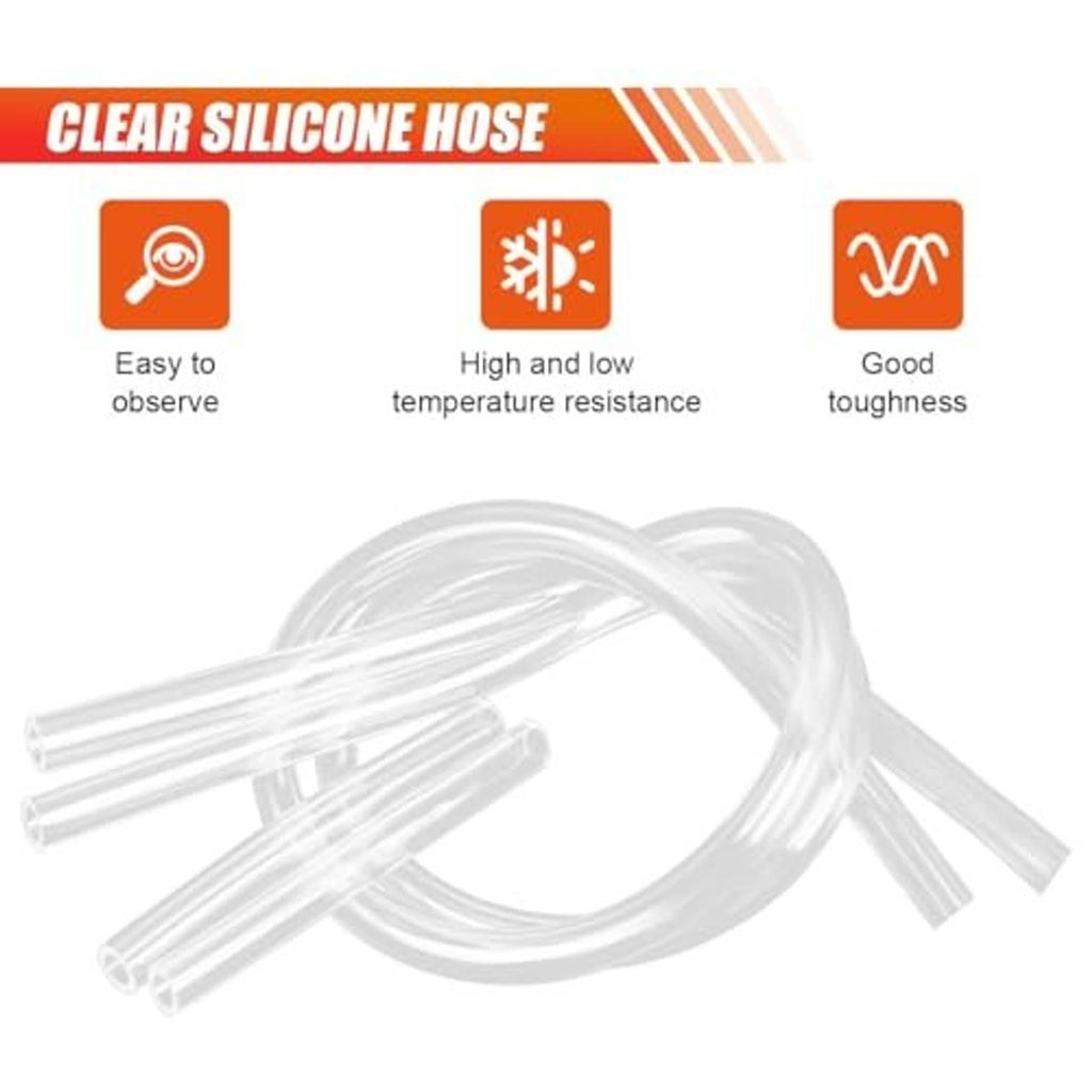 Clear silicone suction hose set with multiple tubing segments.