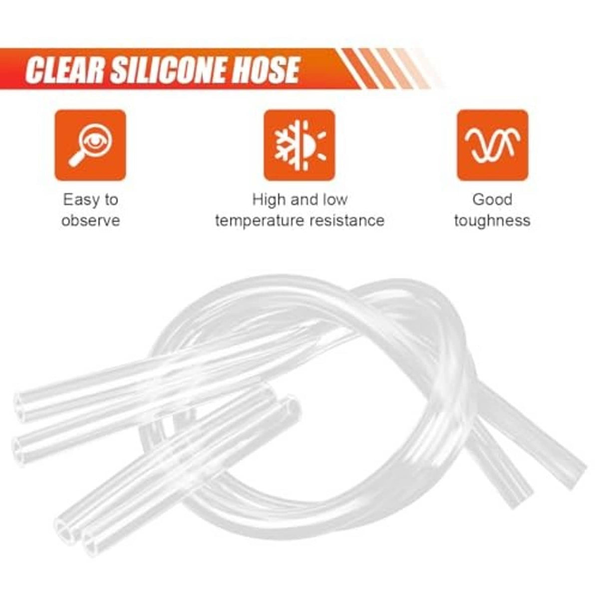 Clear silicone suction hose set with multiple tubing segments.