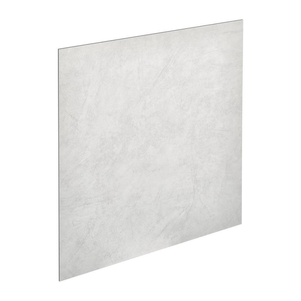 Square PVC ceiling tile panel with white marble-look finish, lightly mottled texture