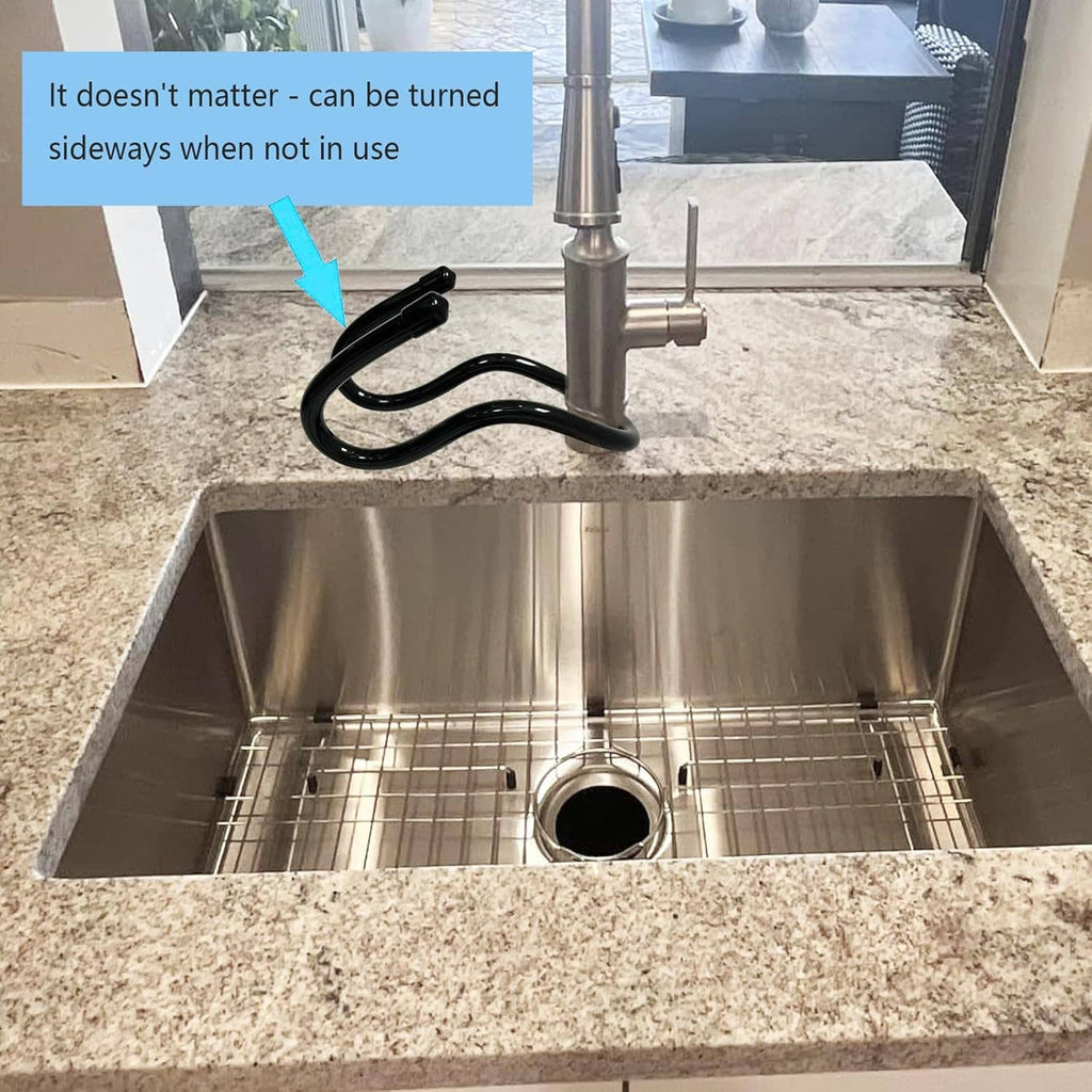 Hanging sink caddy hooks turned sideways on sink edge