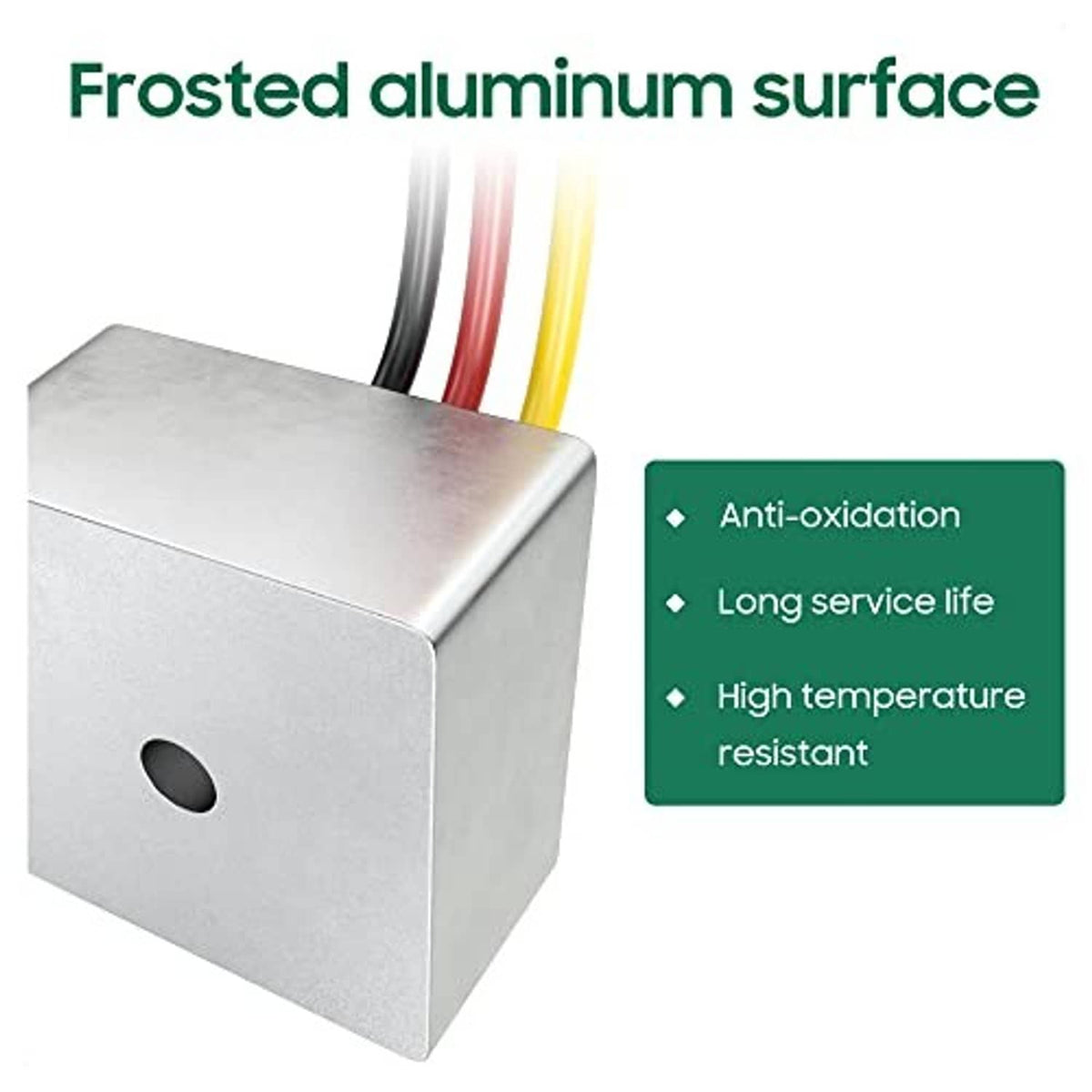 Frosted aluminum voltage regulator box with multi-color wires and anti-oxidation design