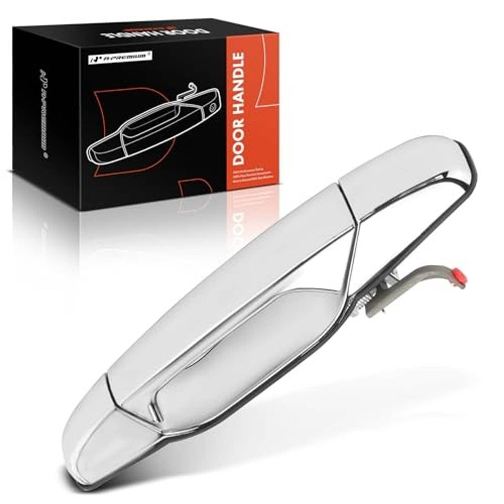 Chrome exterior door handle, front right fit with integrated mounting bracket