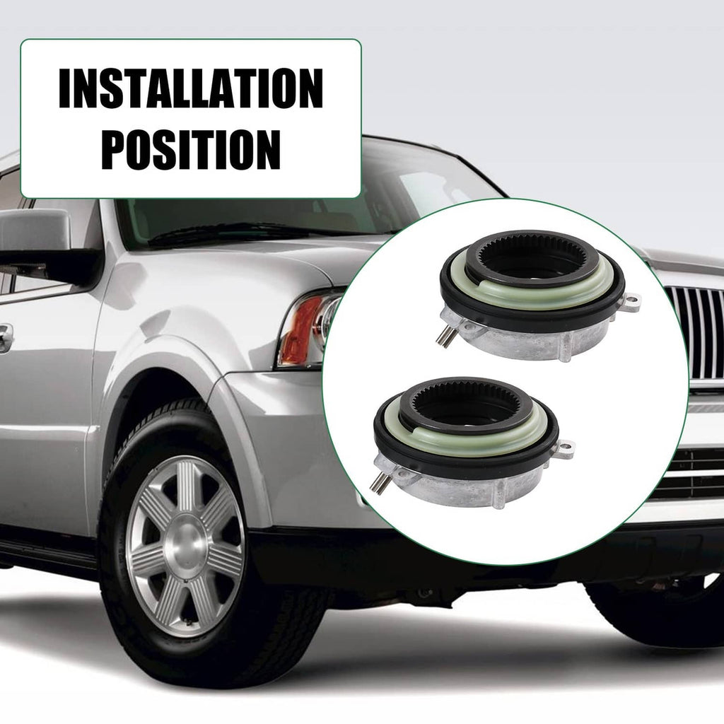 4WD locking hub axle actuators shown on wheel area, two-piece set
