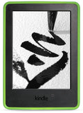 Green protective Kindle case with dark frame and front display window