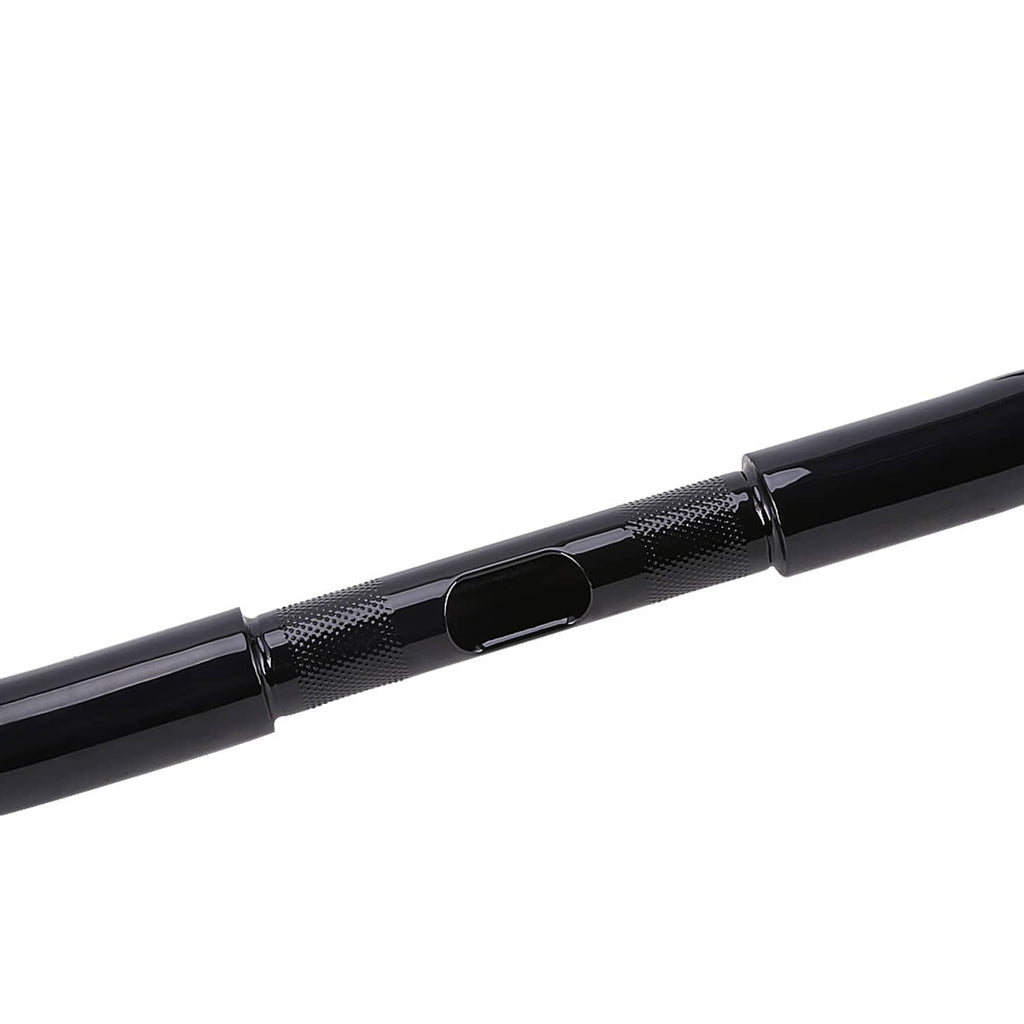 Black ape handlebar bar with textured grip and central mounting sleeve