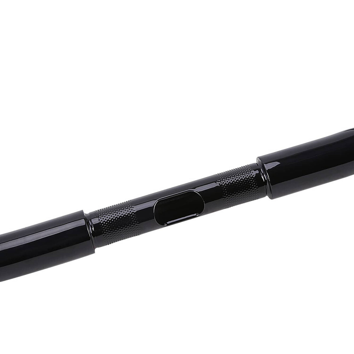 Black ape handlebar bar with textured grip and central mounting sleeve