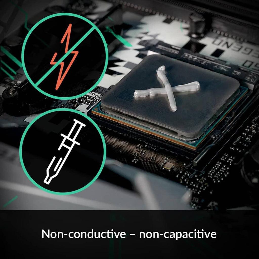 Thermal paste dispensing on a CPU socket area on a motherboard