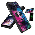 Phone case for Verge 2 with colorful cat graffiti print and black rugged frame