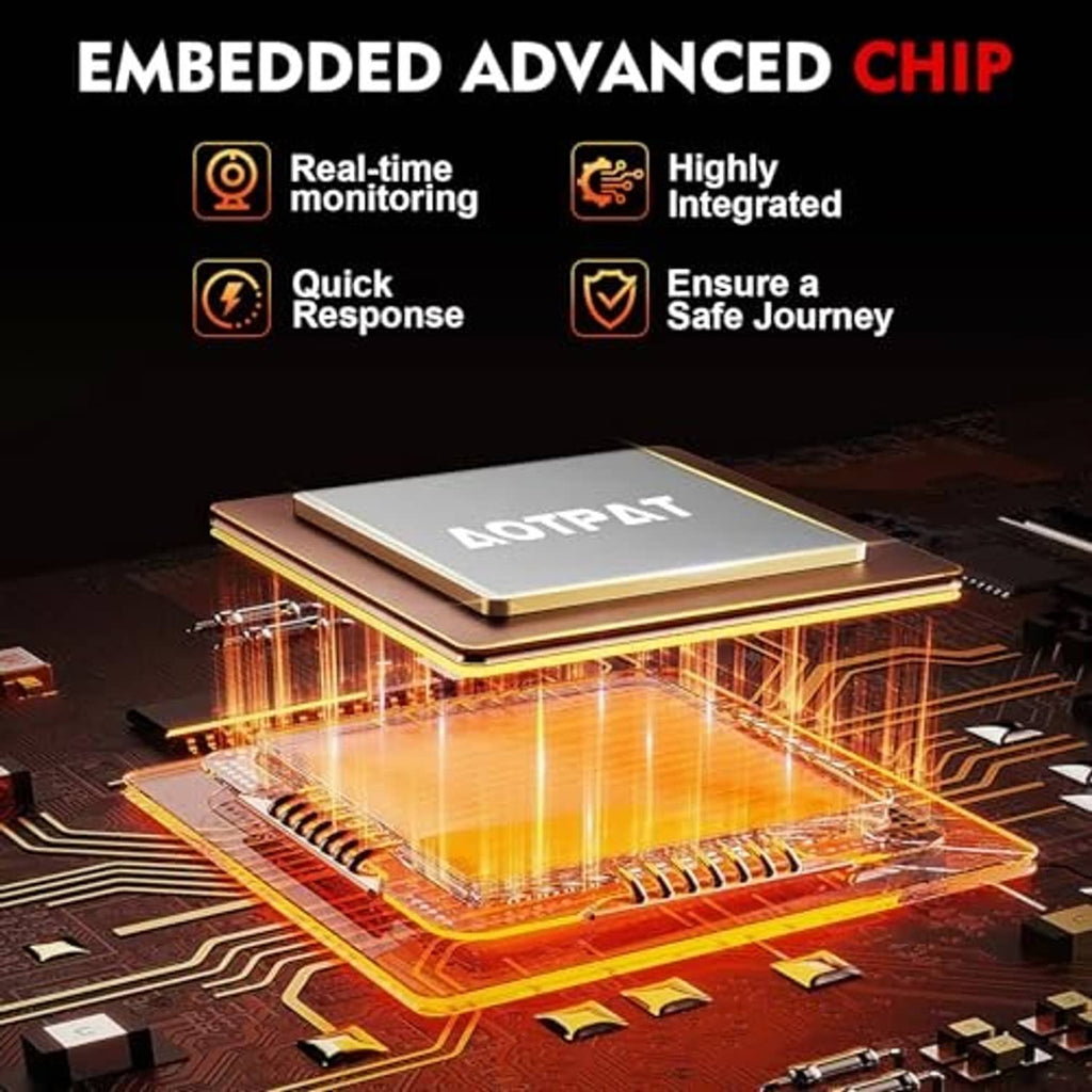 TPMS sensor embedded advanced chip circuit graphic
